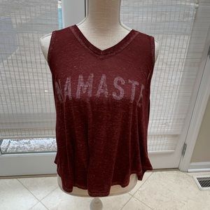 Namaste Maroon Tank | Size Large